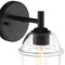 Designers Fountain Summer Jazz 5.5 in. 1-Light Matte Black Wall Sconce Light with Clear Glass Shade for Bathrooms D310M-WS-MB - alternate 2